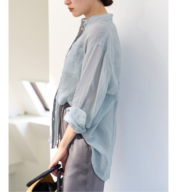 IENA「《追加》ラミーバンドカラーシャツ」|シャツ・ブラウス|