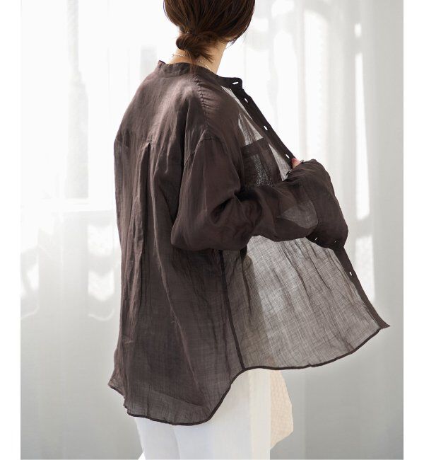 IENA「《追加》ラミーバンドカラーシャツ」|シャツ・ブラウス|