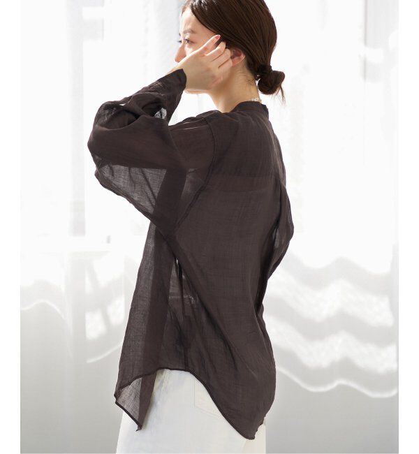 IENA「《追加》ラミーバンドカラーシャツ」|シャツ・ブラウス|