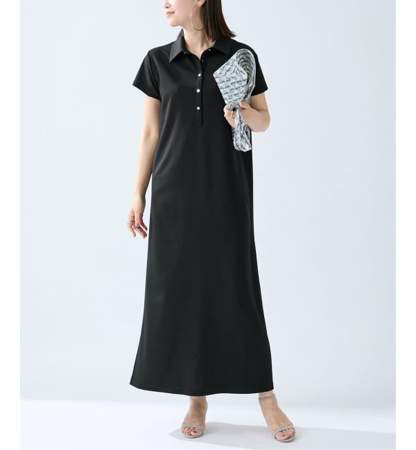 VERMEIL par iena「Easy jersey シャツワンピース」|ワンピース|ブラック