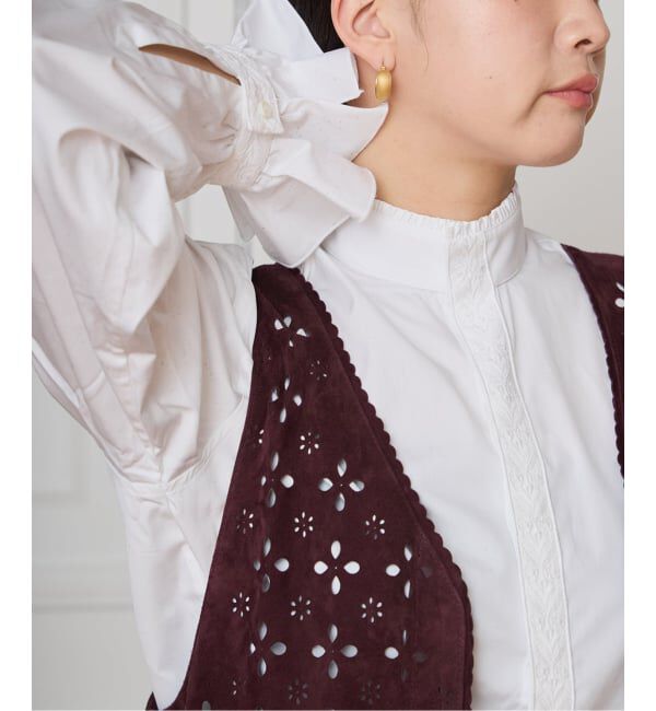 IENA LA BOUCLE「BOURRIENNE PARIS/ブリエンヌ X BOUDOIR シャツ BOUPOP3W」|シャツ・ブラウス|ホワイト