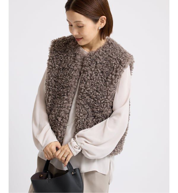 IENA「ジョーゼットリブネックブラウス」|シャツ・ブラウス|