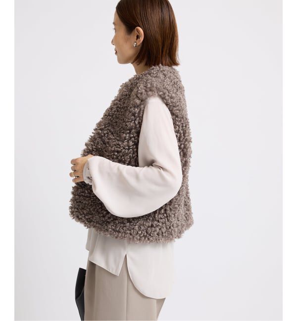 IENA「ジョーゼットリブネックブラウス」|シャツ・ブラウス|