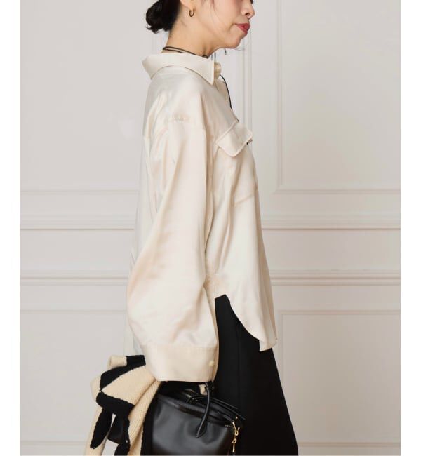 IENA LA BOUCLE「IENA LA BOUCLE キュプラツイルシャツ」|シャツ・ブラウス|