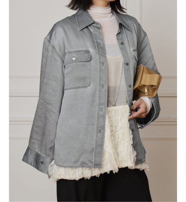 IENA LA BOUCLE「IENA LA BOUCLE キュプラツイルシャツ」|シャツ・ブラウス|