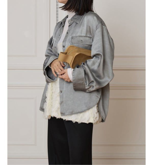 IENA LA BOUCLE「IENA LA BOUCLE キュプラツイルシャツ」|シャツ・ブラウス|