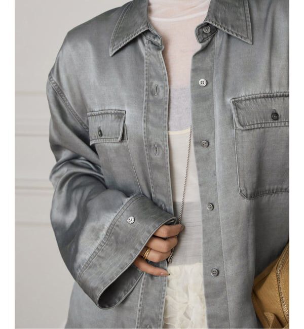 IENA LA BOUCLE「IENA LA BOUCLE キュプラツイルシャツ」|シャツ・ブラウス|