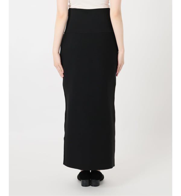 VERMEIL par iena「Room no.8 BLACK ルームエイト ブラック Garter Rib Zipup スカート」|スカート|
