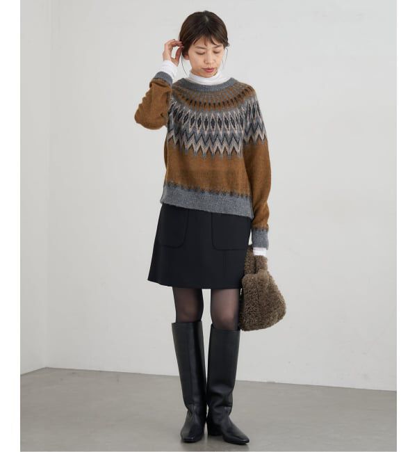 IENA「《追加》FLEXウールライトミニスカート」|スカート|