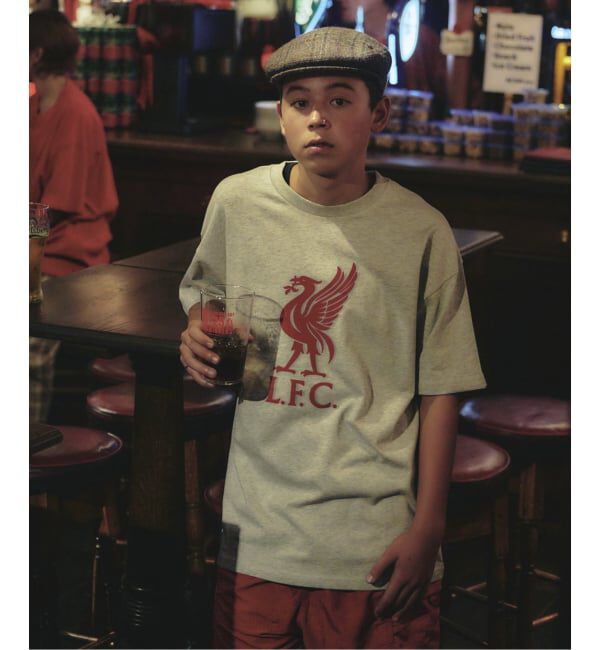 Liverpool FC「【Liverpool FC / リバプール FC】VINTAGE FLOCKING PRINT Tシャツ」|Tシャツ・カットソー|
