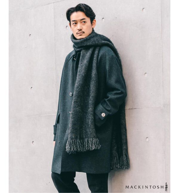 EDIFICE「MACKINTOSH(マッキントッシュ) 別注 HUMBIE/ハンビー SL」|ステンカラーコート|グレー