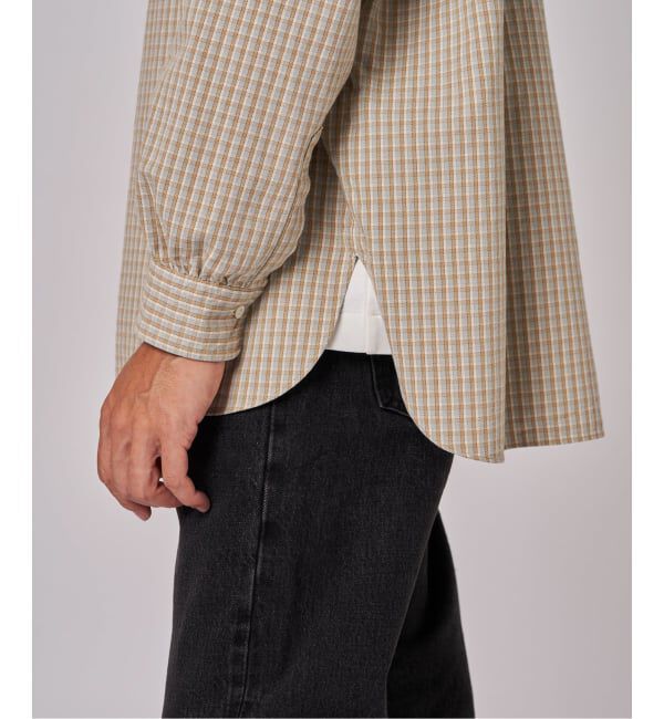 EDIFICE「ETS.MATERIAUX(マテリオ) チェック フレンチ ワーク シャツ」|シャツ・ブラウス|