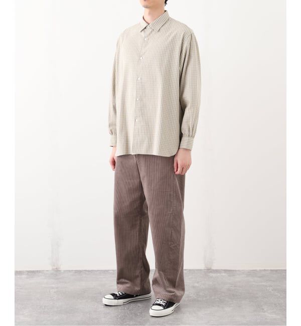 EDIFICE「ETS.MATERIAUX(マテリオ) チェック フレンチ ワーク シャツ」|シャツ・ブラウス|