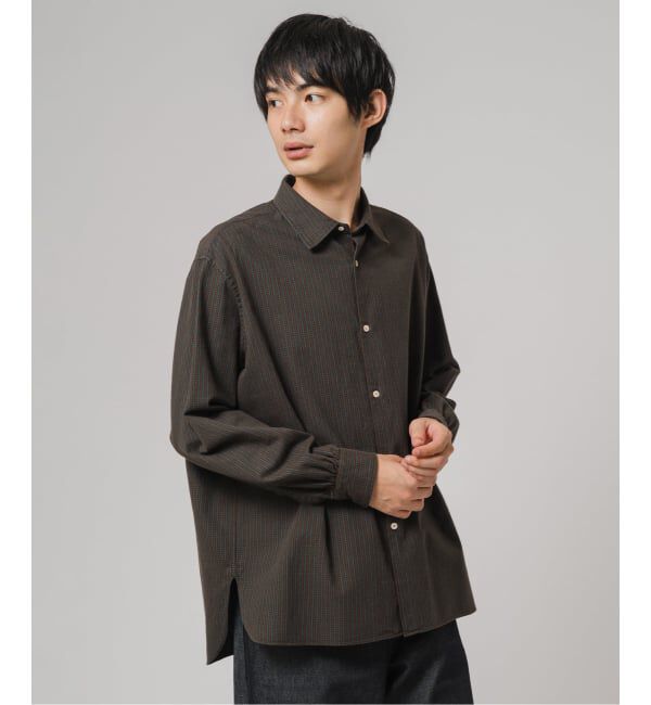 EDIFICE「ETS.MATERIAUX(マテリオ) チェック フレンチ ワーク シャツ」|シャツ・ブラウス|