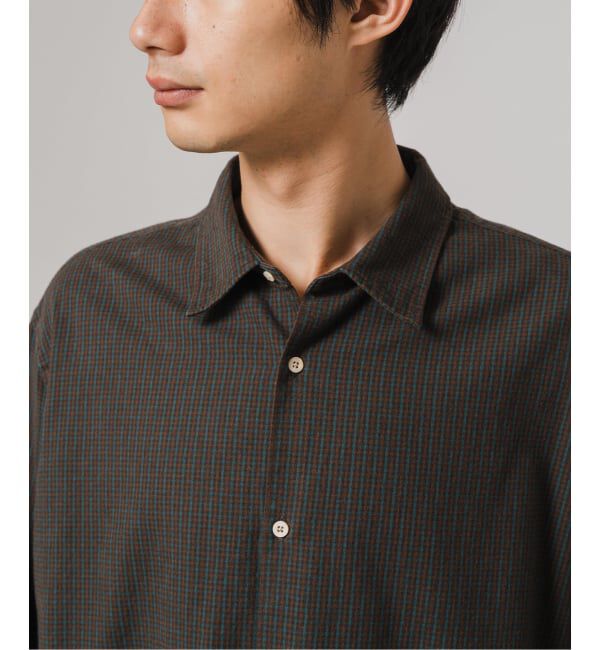 EDIFICE「ETS.MATERIAUX(マテリオ) チェック フレンチ ワーク シャツ」|シャツ・ブラウス|