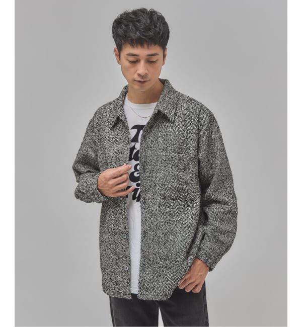 EDIFICE「Frank ツイード シャツ ブルゾン」|シャツ・ブラウス|