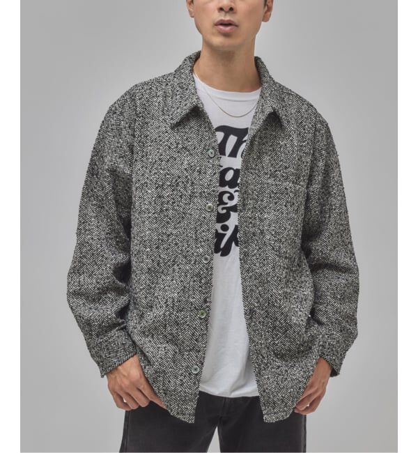 EDIFICE「Frank ツイード シャツ ブルゾン」|シャツ・ブラウス|