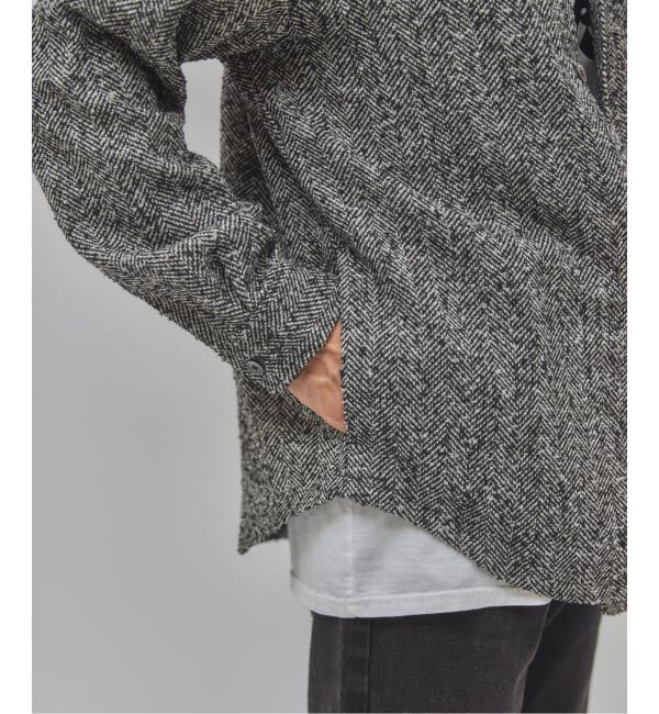 EDIFICE「Frank ツイード シャツ ブルゾン」|シャツ・ブラウス|