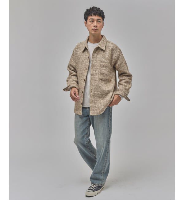 EDIFICE「Frank ツイード シャツ ブルゾン」|シャツ・ブラウス|