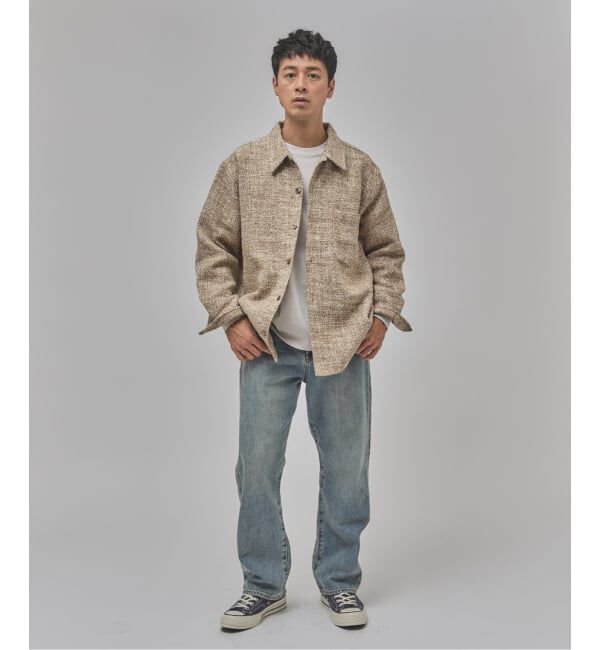 EDIFICE「Frank ツイード シャツ ブルゾン」|シャツ・ブラウス|