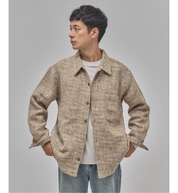 EDIFICE「Frank ツイード シャツ ブルゾン」|シャツ・ブラウス|