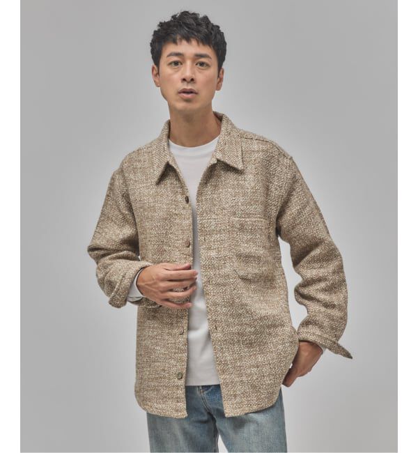 EDIFICE「Frank ツイード シャツ ブルゾン」|シャツ・ブラウス|