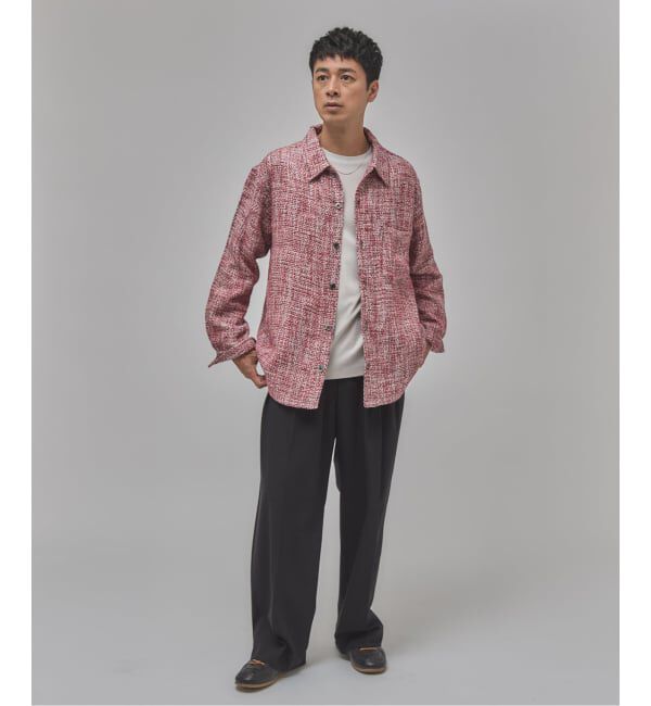 EDIFICE「Frank ツイード シャツ ブルゾン」|シャツ・ブラウス|