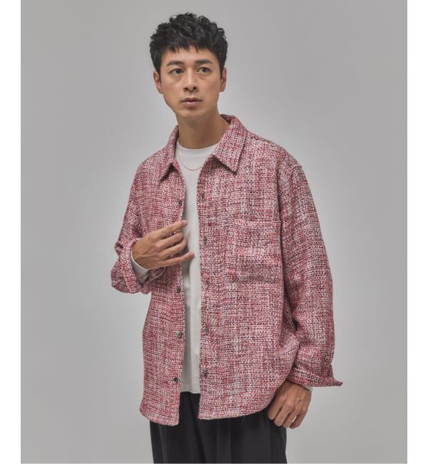 EDIFICE「Frank ツイード シャツ ブルゾン」|シャツ・ブラウス|