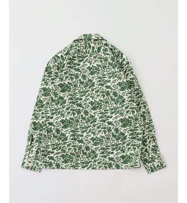 EDIFICE「fursac (フルサック) Cotton overshirt with print green」|シャツ・ブラウス|