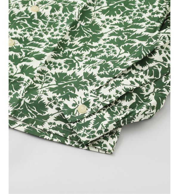 EDIFICE「fursac (フルサック) Cotton overshirt with print green」|シャツ・ブラウス|