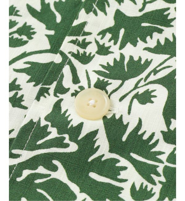 EDIFICE「fursac (フルサック) Cotton overshirt with print green」|シャツ・ブラウス|