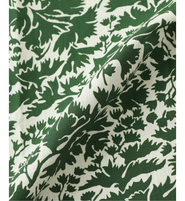 EDIFICE「fursac (フルサック) Cotton overshirt with print green」|シャツ・ブラウス|