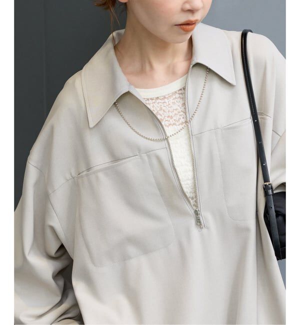 JOURNAL STANDARD「ウーリッシュツイルハーフジップワンピース」|ワンピース|