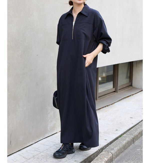 JOURNAL STANDARD「ウーリッシュツイルハーフジップワンピース」|ワンピース|