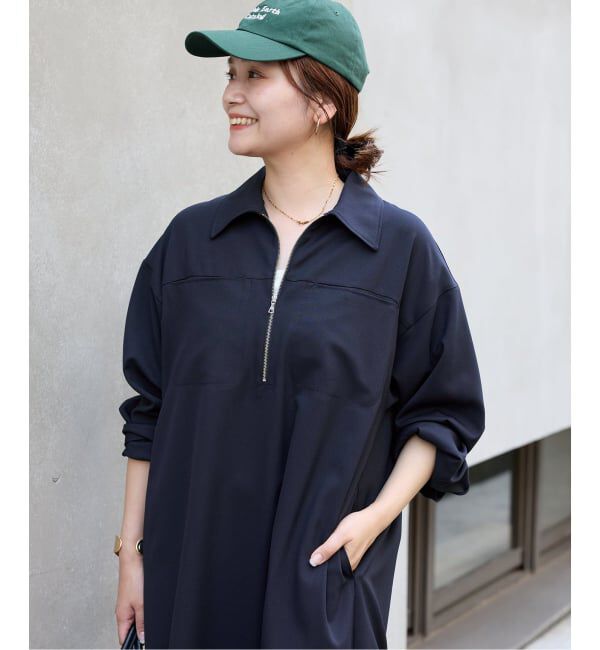 JOURNAL STANDARD「ウーリッシュツイルハーフジップワンピース」|ワンピース|