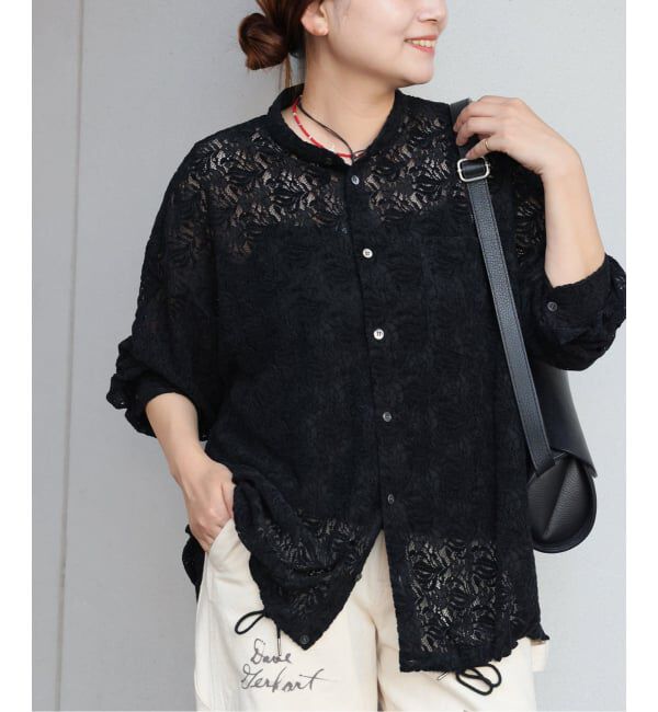 JOURNAL STANDARD「スタンドカラーレースブラウス」|シャツ・ブラウス|