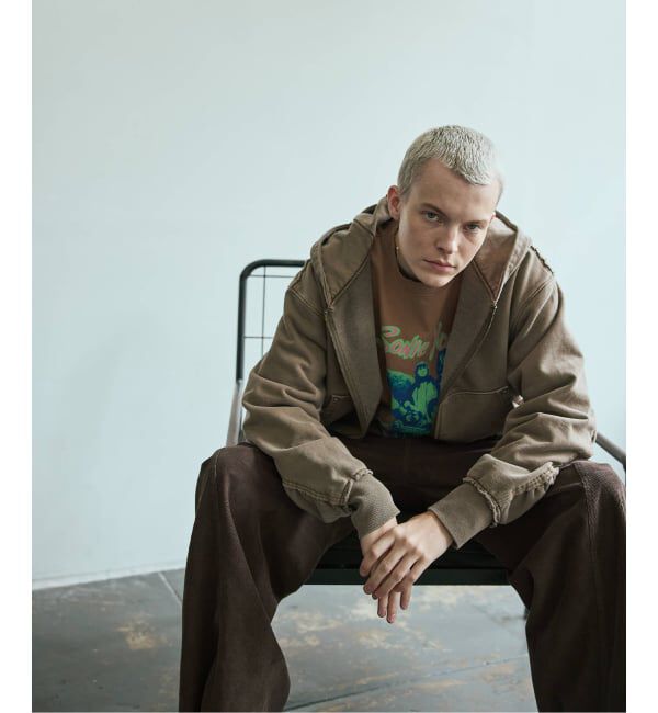 JOURNAL STANDARD「ラウンド スリーブ アシッド ジップ パーカー」|パーカー|