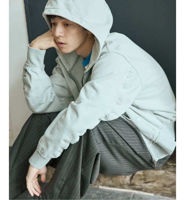 JOURNAL STANDARD「ラウンド スリーブ アシッド ジップ パーカー」|パーカー|