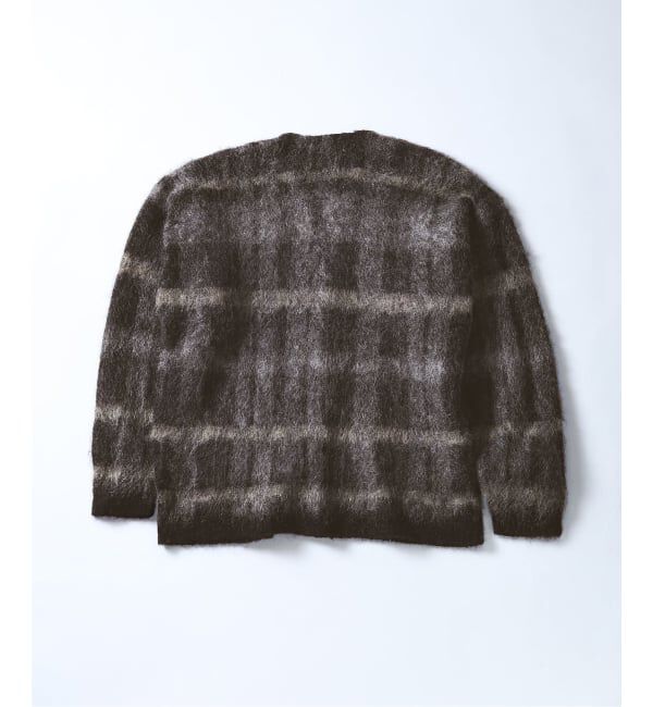 J.S.Homestead「Stead / ステッド モヘヤ ミックス プレイド カーディガン」|カーディガン|