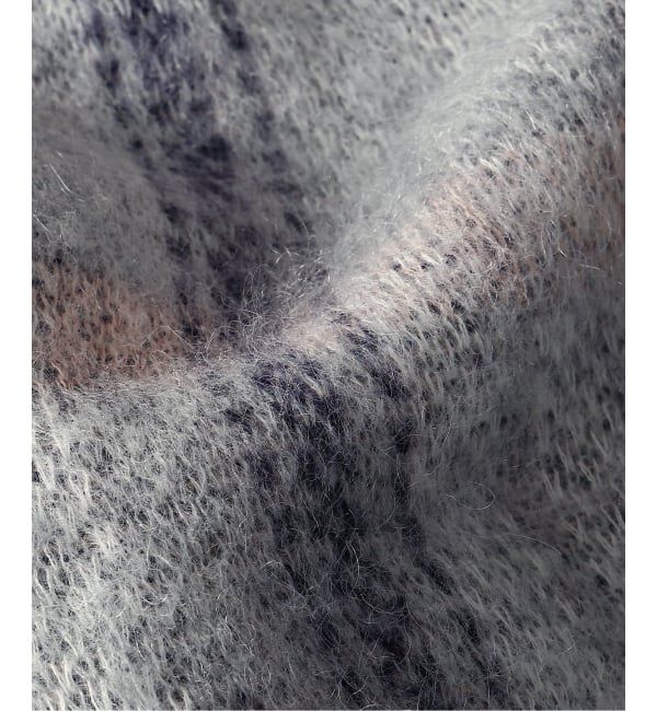 J.S.Homestead「Stead / ステッド モヘヤ ミックス プレイド カーディガン」|カーディガン|