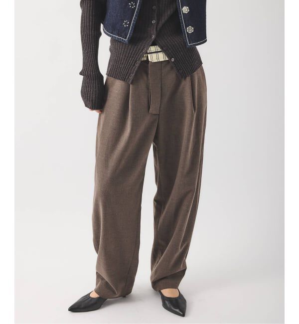 JOURNAL STANDARD「別注【Y.A.Acc】for JS Tuck Pant」|スラックス|ブラウン