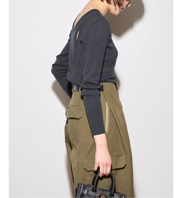 journal standard L'essage「【LOWER】 14G Smooth&Plainstitch Opened Back：ニット」|ニット・セーター|