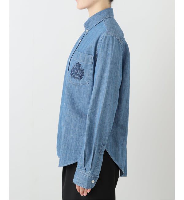 journal standard L'essage「【SPORTY&RICH/スポーティアンドリッチ】NY Crest Oversized Denim Shirt」|シャツ・ブラウス|