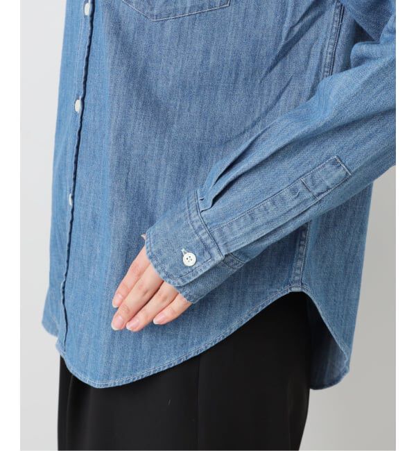journal standard L'essage「【SPORTY&RICH/スポーティアンドリッチ】NY Crest Oversized Denim Shirt」|シャツ・ブラウス|