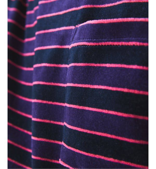 JOURNAL STANDARD relume「《予約》ベルベットタッチ ベロアボーダー ロンT」|Tシャツ・カットソー|
