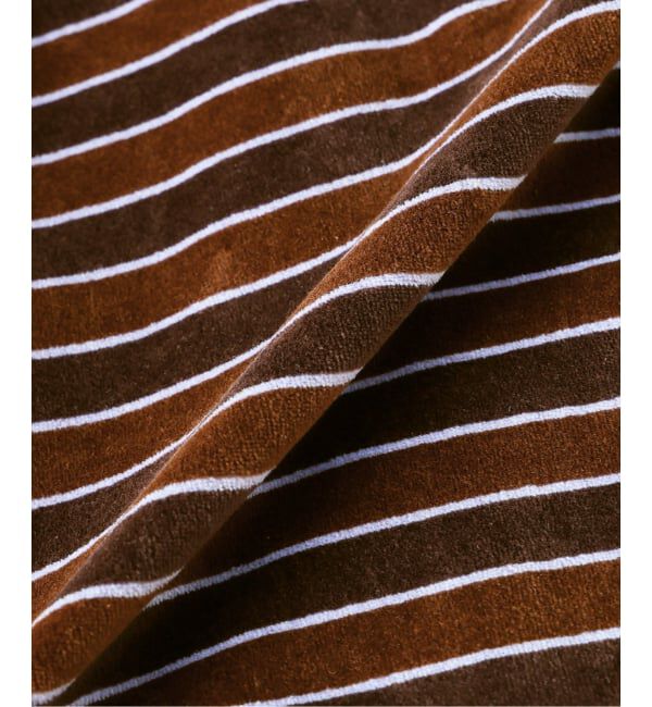 JOURNAL STANDARD relume「《予約》ベルベットタッチ ベロアボーダー ロンT」|Tシャツ・カットソー|