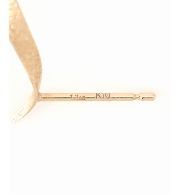 Lilas by Spick&Span「テクスチャーツイストチェーンピアス K10（両耳）」|ピアス|