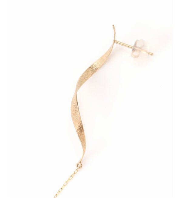 Lilas by Spick&Span「テクスチャーツイストチェーンピアス K10（両耳）」|ピアス|