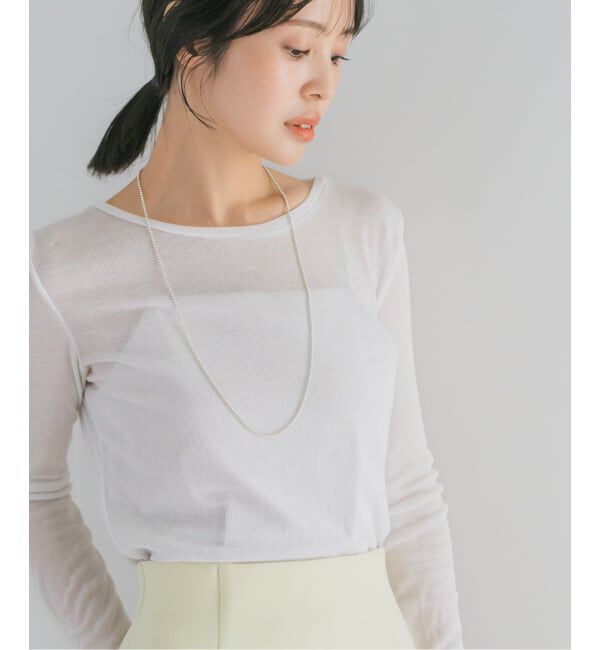 NOBLE「《追加3》シアーテレコロングスリーブプルオーバー」|Tシャツ・カットソー|