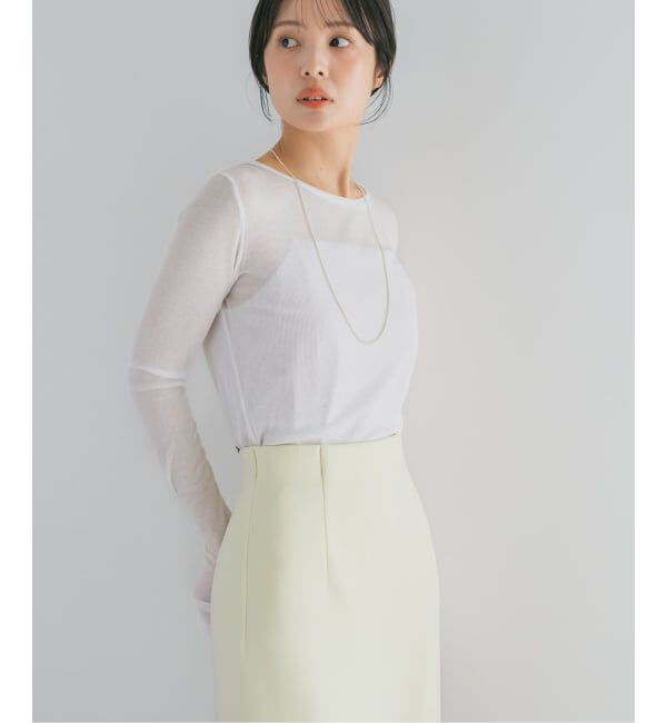 NOBLE「《追加3》シアーテレコロングスリーブプルオーバー」|Tシャツ・カットソー|